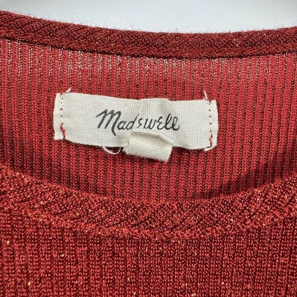 Madewell Metallic Ruffle Tank Rust XS - Picture 7 of 7
